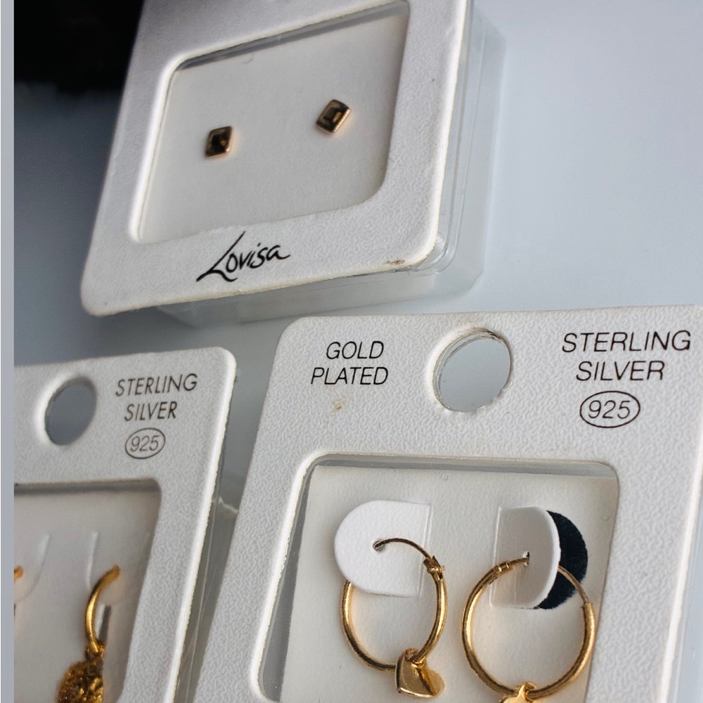 Gold Plated Sterling Silver Earrings